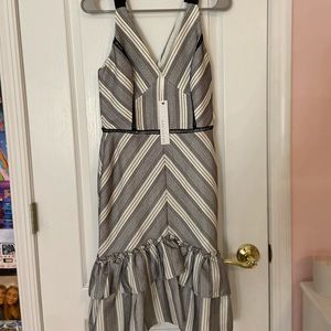 Adelyn Rae | Lucile Chevron Stripe Dress | Small